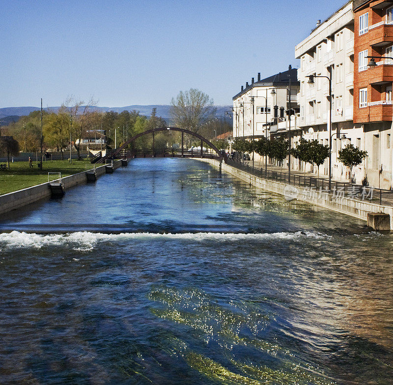 Townscape in Verín, Ourense province, Galicia, Spain.